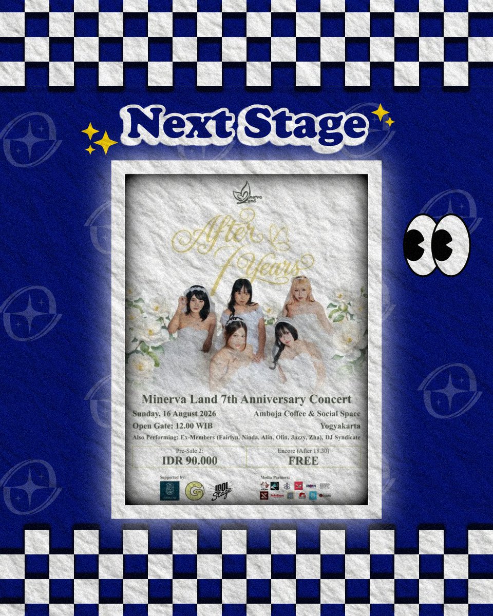 chichanisme_ofc's tweet photo. @centellachicha Upcoming Event

Event : Minerva Land 7th Anniversary Concert
Hari : Minggu
Tanggal : 16 Agustus 2026
Lokasi : Amboja Coffee &amp; Social Space, Yogyakarta

#MinervaLand #Chichanisme https://t.co/Z8rq2kvzsc