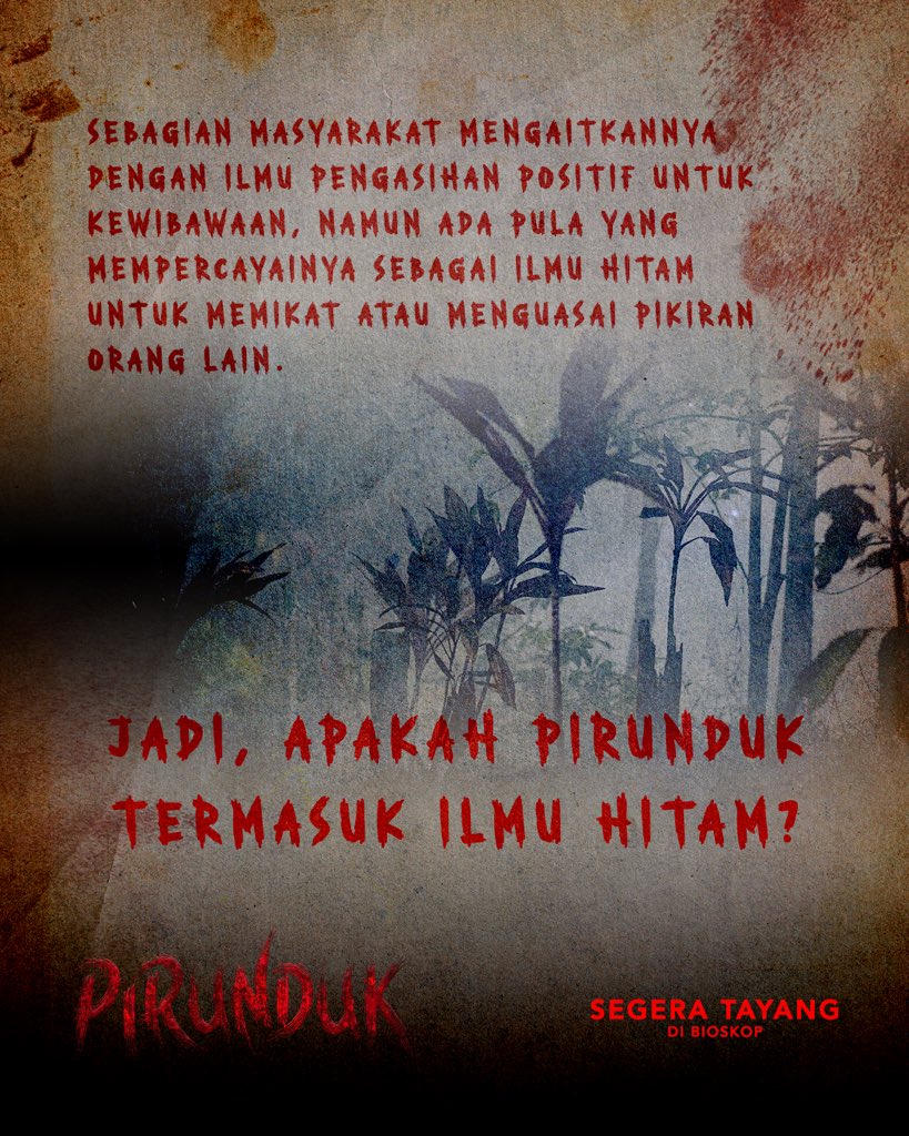 MDPictures's tweet photo. Manurut pian, Pirunduk tu termasuk ilmu hitam kah?π
FILM PIRUNDUK SEGERA DI BIOSKOP!
#FilmPirunduk
#Pirunduk
#Pichousefilms https://t.co/AT1RMsELCJ
