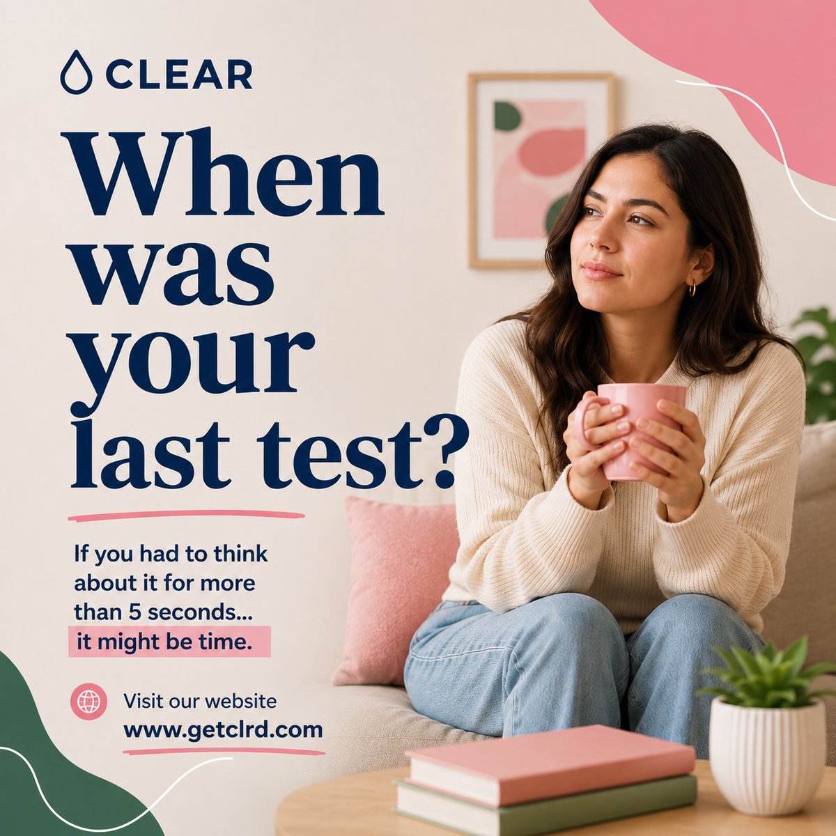 get_clrd's tweet photo. Your health deserves a little check-in too. 🧪✨
No guessing, no overthinking—just know your status and stay one step ahead. Take care of yourself and the people you connect with. 💗
#KnowYourStatus #GetTested #GetCLEAR https://t.co/Q14VmFsL5B