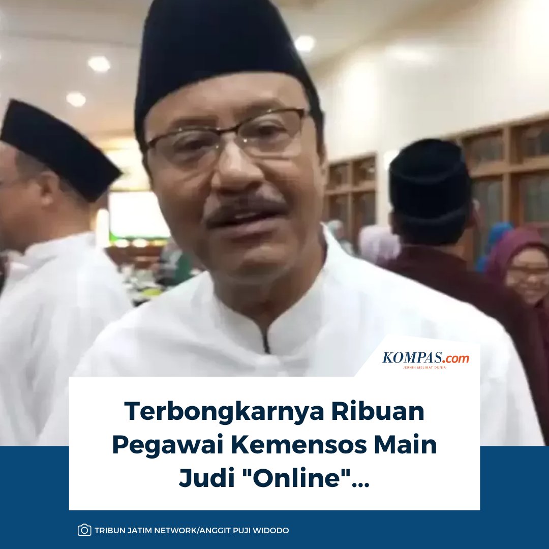 kompascom's tweet photo. Baca di sini: https://t.co/NR18NlZdX0 

Jelang momentum HUT ke-81 Republik Indonesia (RI) Menteri Sosial (Mensos) Saifullah Yusuf memberikan pengingat kepada para pegawainya untuk berbenah diri serta menjaga integritas dalam menjalankan tugas.

~KR #SaifullahYusuf #JudiOnline https://t.co/ncnp08oqOk