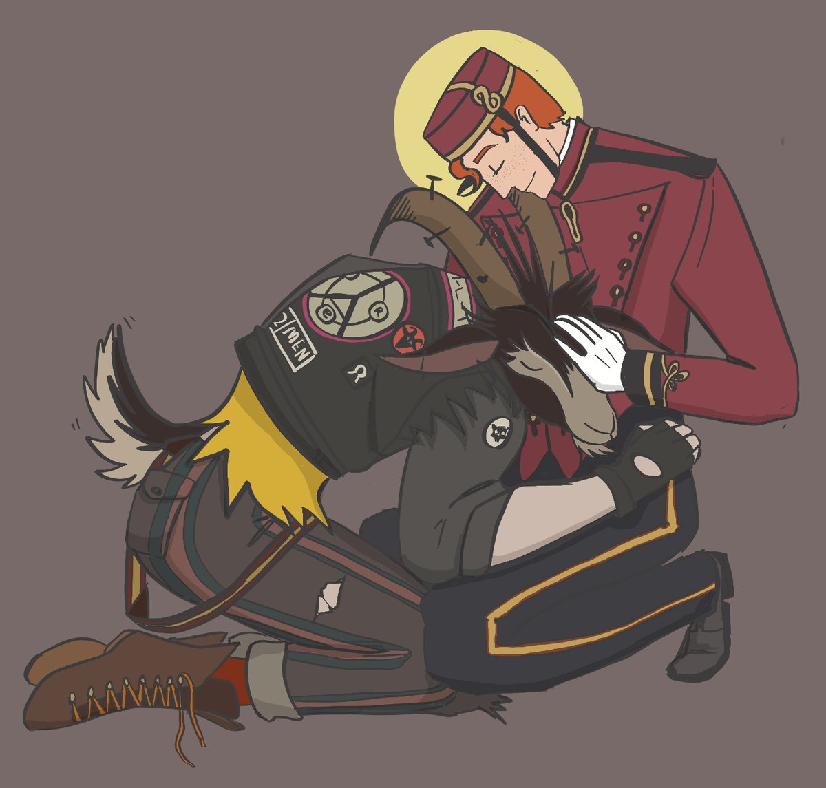 pepshidden's tweet photo. doorpunk art. yeah i know doorman hates billy's ass in canon that's what makes it good. https://t.co/gOvnCf2wof