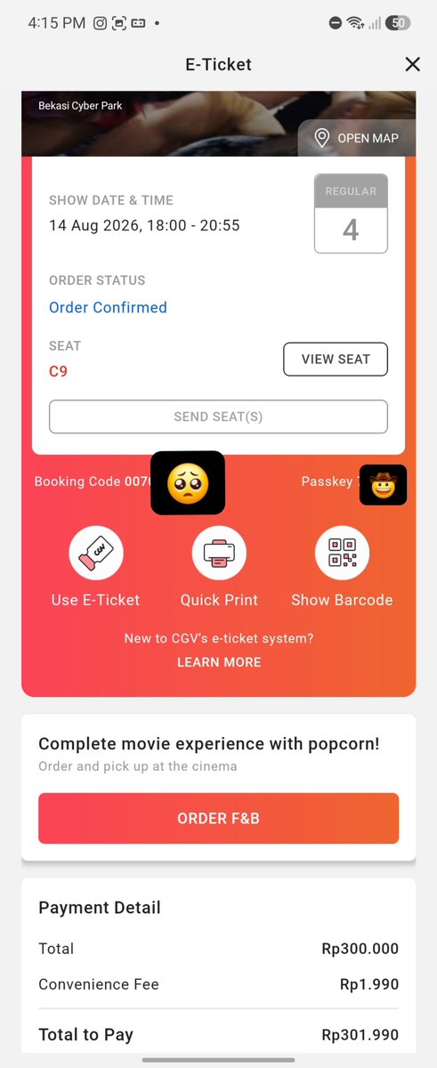 ceyzies's tweet photo. WTS CORTIS PYPD LIVE VIEWING AT CGV BEKASI CYBER PARK
Jumat 14 Agustus 18:00WIB
Audi 4 Seat C9 (Best Viewwww)
Dijual karena dapet di FX nonton sama temen
Price: underprice harga asli 300rb yg penting angkut dahhhhh biar ga mubadzir

#wts #cortis #liveviewing https://t.co/WbhGoRLhXZ