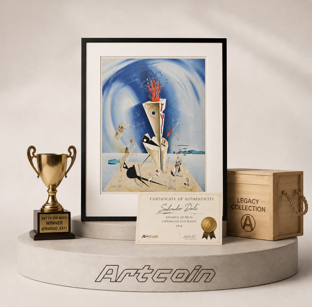 ArtcoinOnHood's tweet photo. it’s time to close out this week’s first ever Artcoin Legacy Collection reward.

and i’m going to be completely honest; we are disappointed.

we expected much more activity from the community.

this week, there were very few people consistently pushing, bullposting, raiding, bringing new holders in, talking about $Artcoin, and actually putting in the work.

which made the decision incredibly difficult…

not because there were too many people to choose from,

but because there were so few who genuinely stood out.

@Mando_sa11 did.

he stayed active, contributed, pushed the narrative, and consistently showed the kind of conviction we wanted this reward to represent.

so congratulations, Mando.

the Salvador Dalí piece is yours.

you will receive the reward you earned, and we’ll make sure the process is handled properly.

this is also the part where i want everyone to understand that we’re serious about this.

we didn’t create the Legacy Collection to make empty promises.

we actually bought the art.

we actually have a winner.

and Mando is actually taking it home.

once people see the first winner receive his art, i think the entire community will understand that this isn’t just another crypto gimmick.

it’s real.

next week, we’re doing it again.

a new piece. a new artist. a new opportunity.

same rules. same principle.

and honestly, i’d love for next week’s decision to be much harder.

so if you want to be considered:

hold. build. bagwork. create. bring people in.

talk about the thesis.

help the community. show your conviction.

don’t just sit there waiting for the chart to do something for you.

we’re building this for the people who are willing to build with us.

congratulations again to @Mando_sa11.

the first piece of the Legacy Collection has found its home.

now let’s see who earns the next one.

$Artcoin 🎨