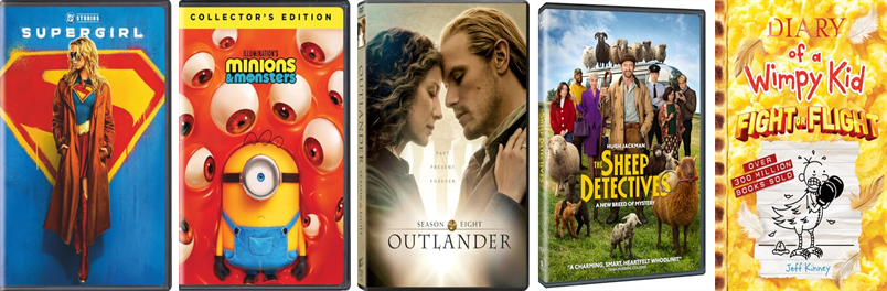 CHBoothLibrary's tweet photo. This week the Cyrenius H. Booth Library has 159 new books and six new movies.  New items include Supergirl, Minions &amp; Monsters, Outlander Season 8, The Sheep Detectives, Diary of a Wimpy Kid #21, Scary Movie, The Sun Thief, and Country People. https://t.co/nIXUi2xbHD https://t.co/1Yn2X7IcGQ