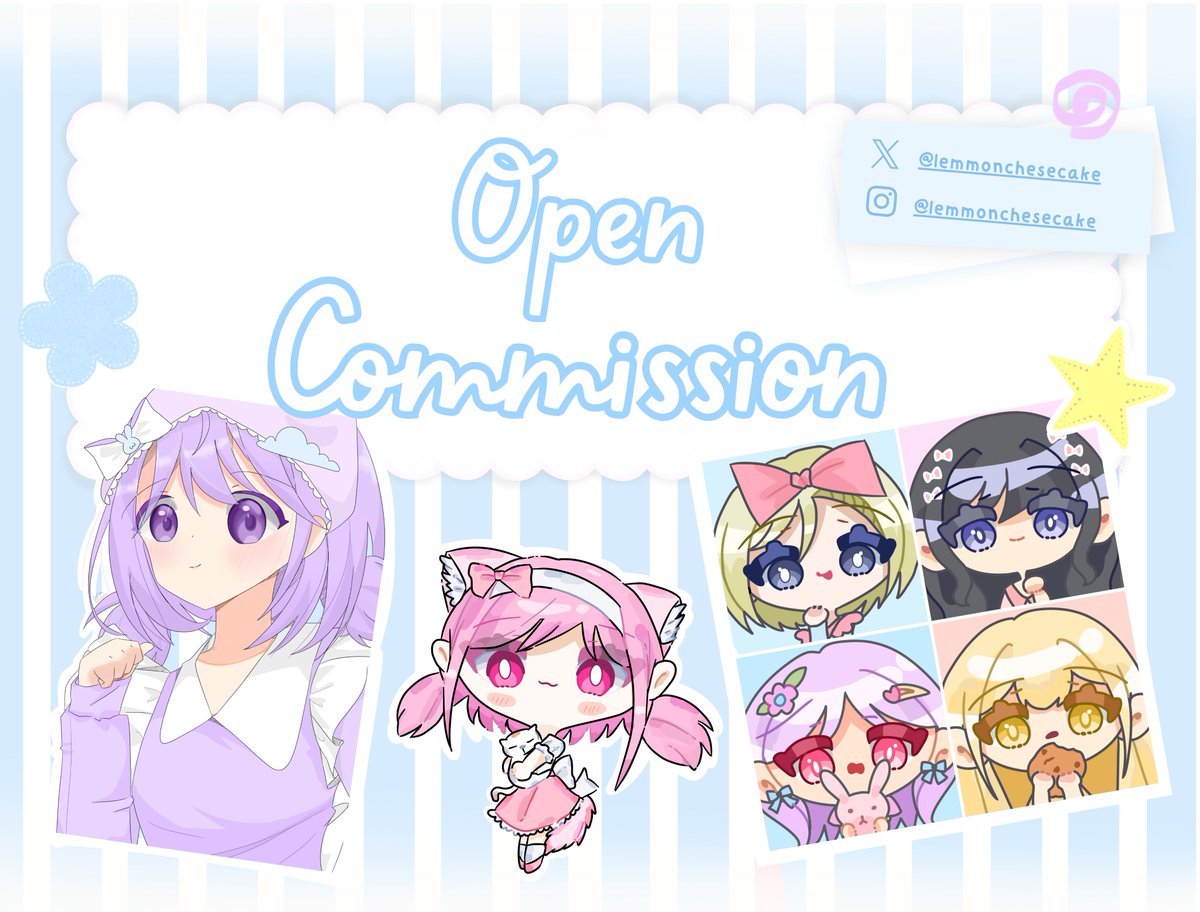 lemmonchesecake's tweet photo. Rt+likes are very appreciated 🌷✨

Haloo! Aku Open Commisiion berbagai artstyle untuk lokal, selengkapnya boleee cek di bawah yaww, feel free to ask, thank youu! ✨ 
(1/3) 
#opencommission #artidn https://t.co/WyMxLocejB