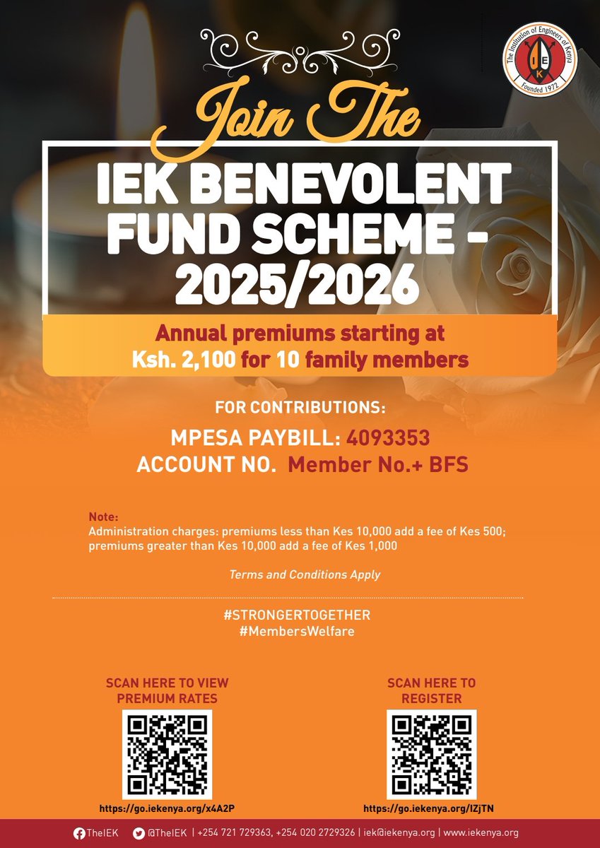 TheIEK's tweet photo. *IEK Benevolent Fund Scheme 2025/2026*
  
Protect what matters most. Join the IEK Benevolent Fund Scheme.

📌 *Register:* https://t.co/IeZOXljbYm 
📌 *View Premium Rates:* https://t.co/nMuMHGuncn https://t.co/OHzAt9bvq1
