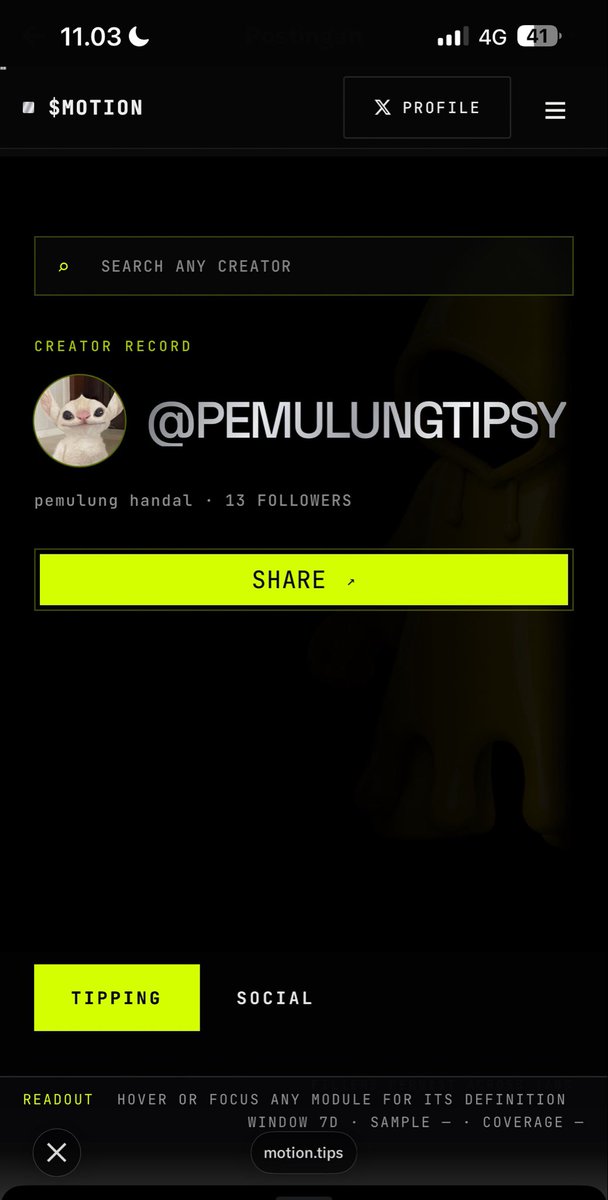 pemulungtipsy's tweet photo. banyak yg masih bingung cara garap $MOTION ayo gaskannn

gampang bgt sumpah:

- buka https://t.co/xPKP6nHXKi

- login pake X

- post + tag @motiontip

- cek power lu brp

- reply pake @tipmotion 100-1000

support kreator + dapet cuan. Jb jb sini gua kirim , lu follow gua pasti fb https://t.co/wKIRQeGLHg