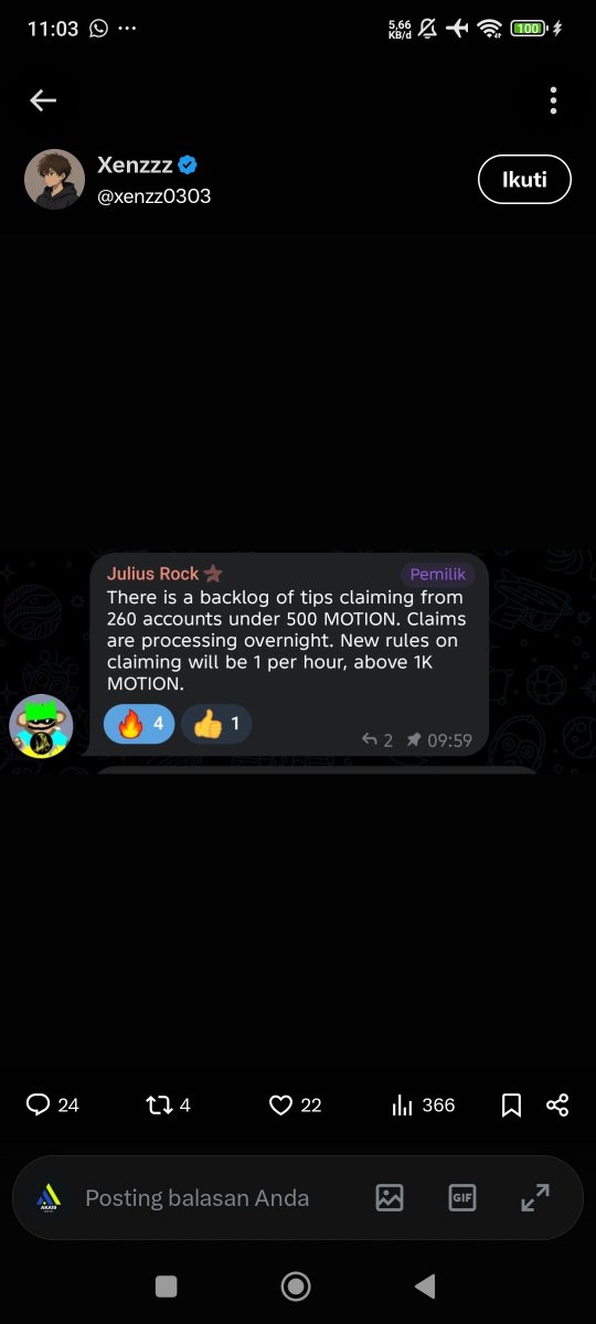official_AKA19's tweet photo. Ada backlog tip dari 260 akun dengan klaim di bawah 500 $MOTION.

Klaim sedang diproses, dan aturan baru akan membatasi klaim menjadi 1 kali per jam untuk jumlah di atas 1K $MOTION.

Sistem terus diperbaiki agar distribusi lebih rapi. 🔥
@motiontip @tipmotion $MOTION https://t.co/UXDUsts7G1