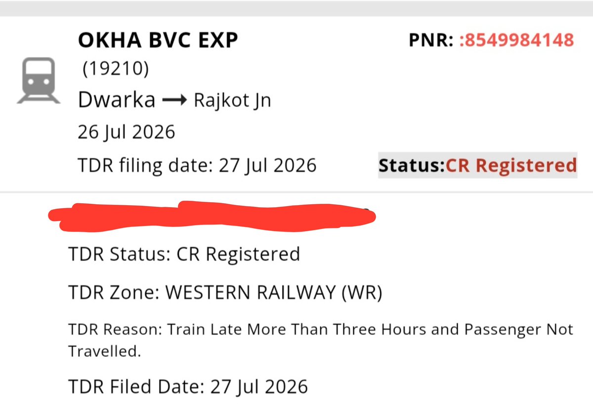 im_ram0045's tweet photo. @IRCTCofficial Mane janavo ke aanu Refund kyare thase Kem ke Ame Dwarka to Rajkot javana hata pn Traine Rajkot thi Return thai hati etle Rajkot thi Depart thavani hati
Please Let me Know When Refund will be Credit 
@drmbct @wrdrmrjt @WesternRly @RailwaySeva 
#Railway #TDR #Refund https://t.co/ST8ZE0TCBg