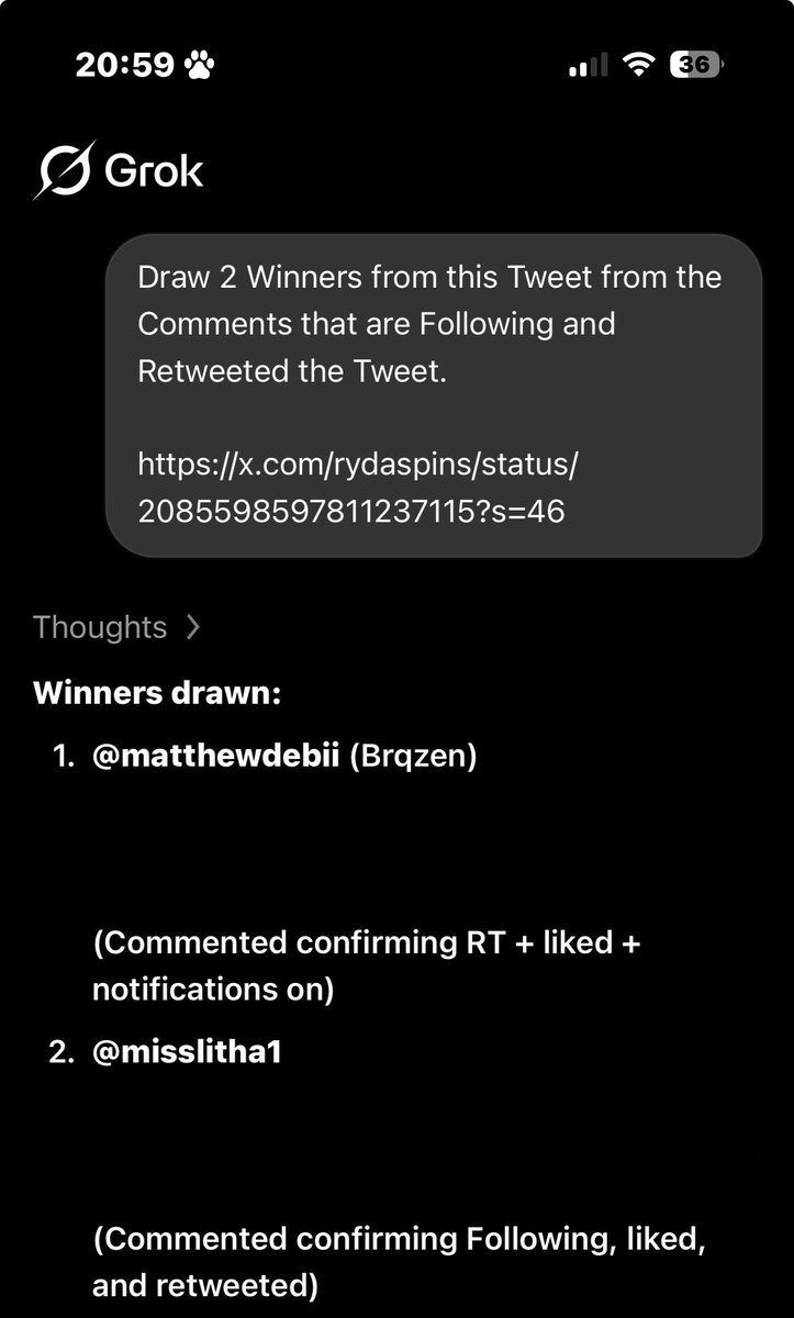 RydaSpins's tweet photo. Winners have been selected 🔥🎉

Congrats to the Winners @matthewdebii &amp;  @misslitha1 👏 https://t.co/KLMFHpXL9s