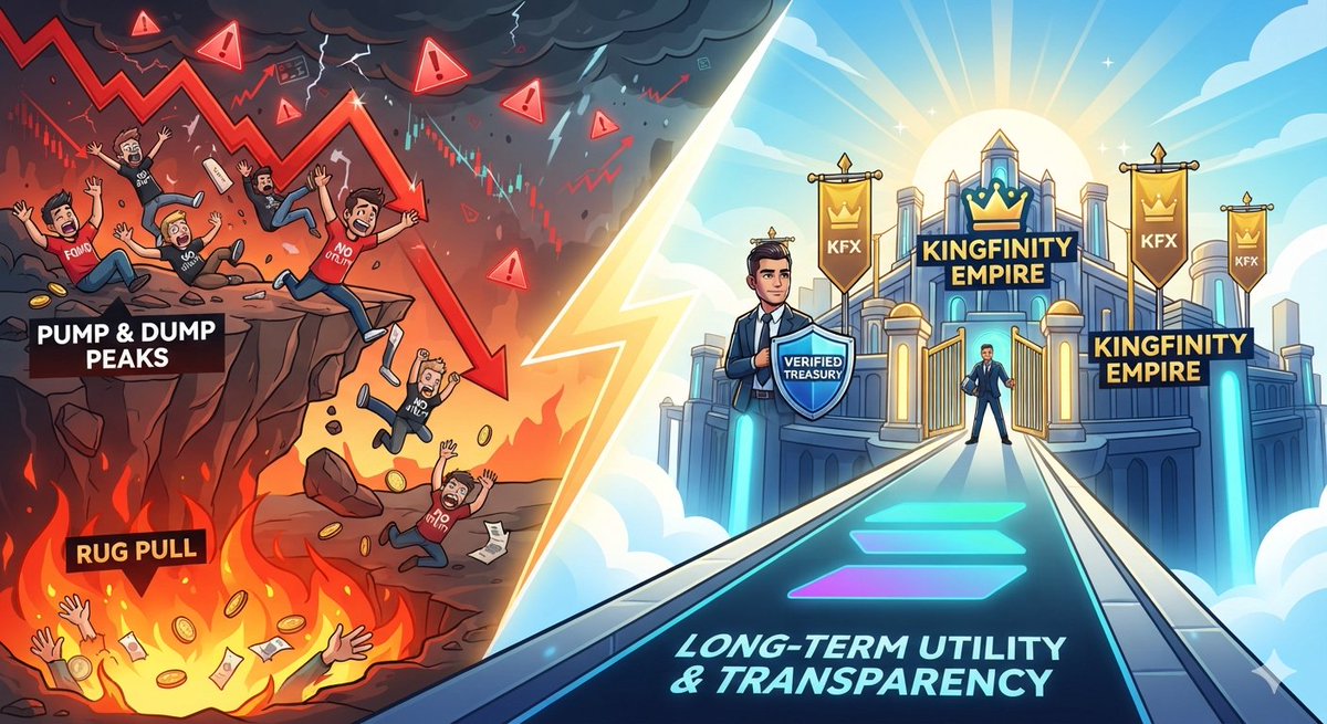 Believer1938's tweet photo. Me watching people chase 2minute pump&amp;dumps that rug in seconds🤡

Meanwhile, @Kingfinity is out here building a real, long-term empire on Sol with a transparent, fully verified treasury

Stop gambling on zero-utility hype Get in the kingdom or watch from the sidelines
#KFX #Sol https://t.co/W2aaDrf142