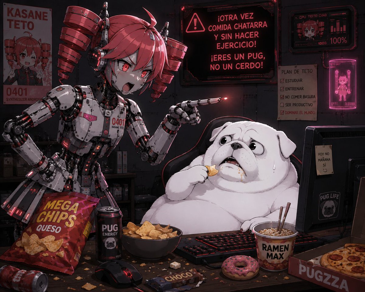 pumaateo's tweet photo. Le pedi a la IA este Fanart del perrito grasoso, originalmente solo lo queria de referencia pero me encanta lo canon que quedo 

@3HuntLe0 https://t.co/7QtULBhTgy