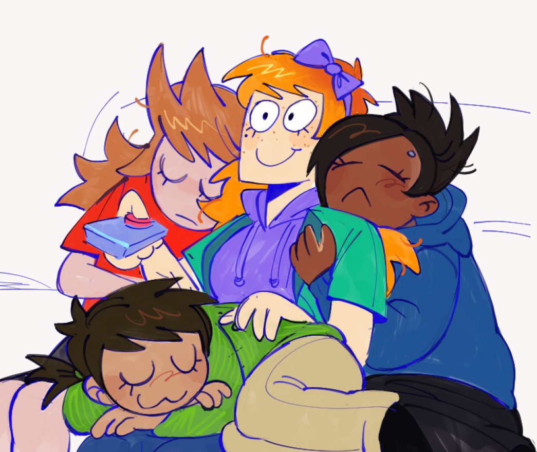 furiouspunisher's tweet photo. cuddle pile #ellsworld #eddsworld https://t.co/Rrz2lf2XBR