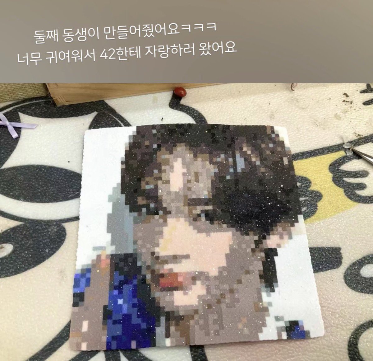 弟が作ったコックさん 🐰1番下の弟が作ってくれましたw w w 可愛すぎて42に自慢しに来ました