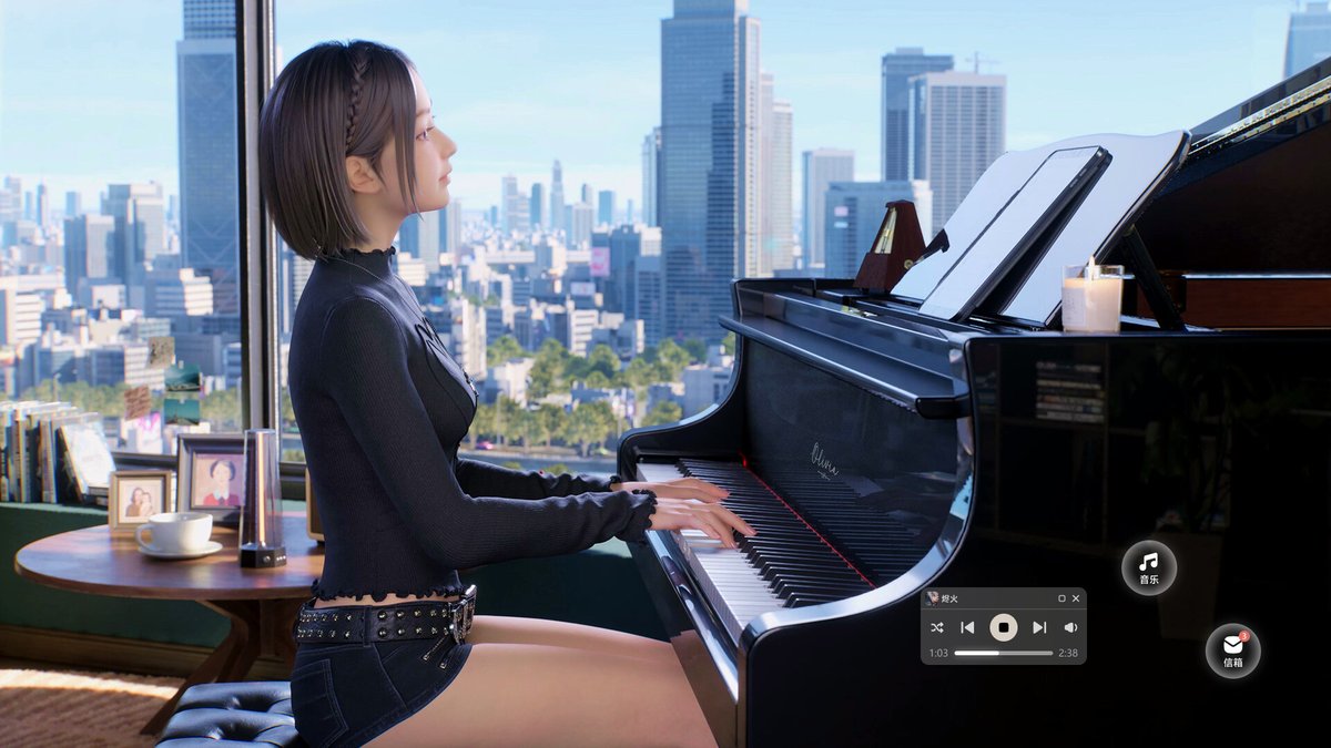 gamespark's tweet photo. miHoYo新作が約1か月でサ終を発表。AI活用のSteam向けデスクトップチルソフト『BSide: Olivia Lin』オフライン版に移行へ
https://t.co/vx4mEddcdp

8月27日にはローカル環境で彼女の演奏を聞いたり、デスクトップ動的壁紙機能を利用できるオフライン版がリリース予定。 https://t.co/2FB2qE4CFb