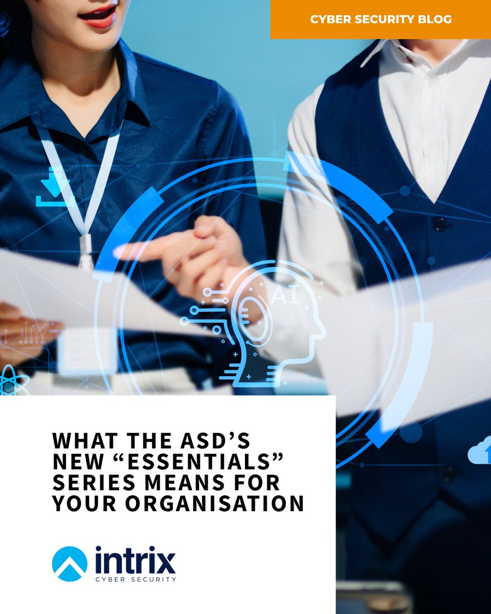 CyberIntrix's tweet photo. The Essential Eight is evolving.

The ASD's new Essentials Series signals a broader approach to cyber resilience. Here's what Australian organisations need to know.

Read more:
https://t.co/3LsMqKDAcC

#CyberSecurity #EssentialEight #ASD #Intrix https://t.co/ohy2eBBo3k