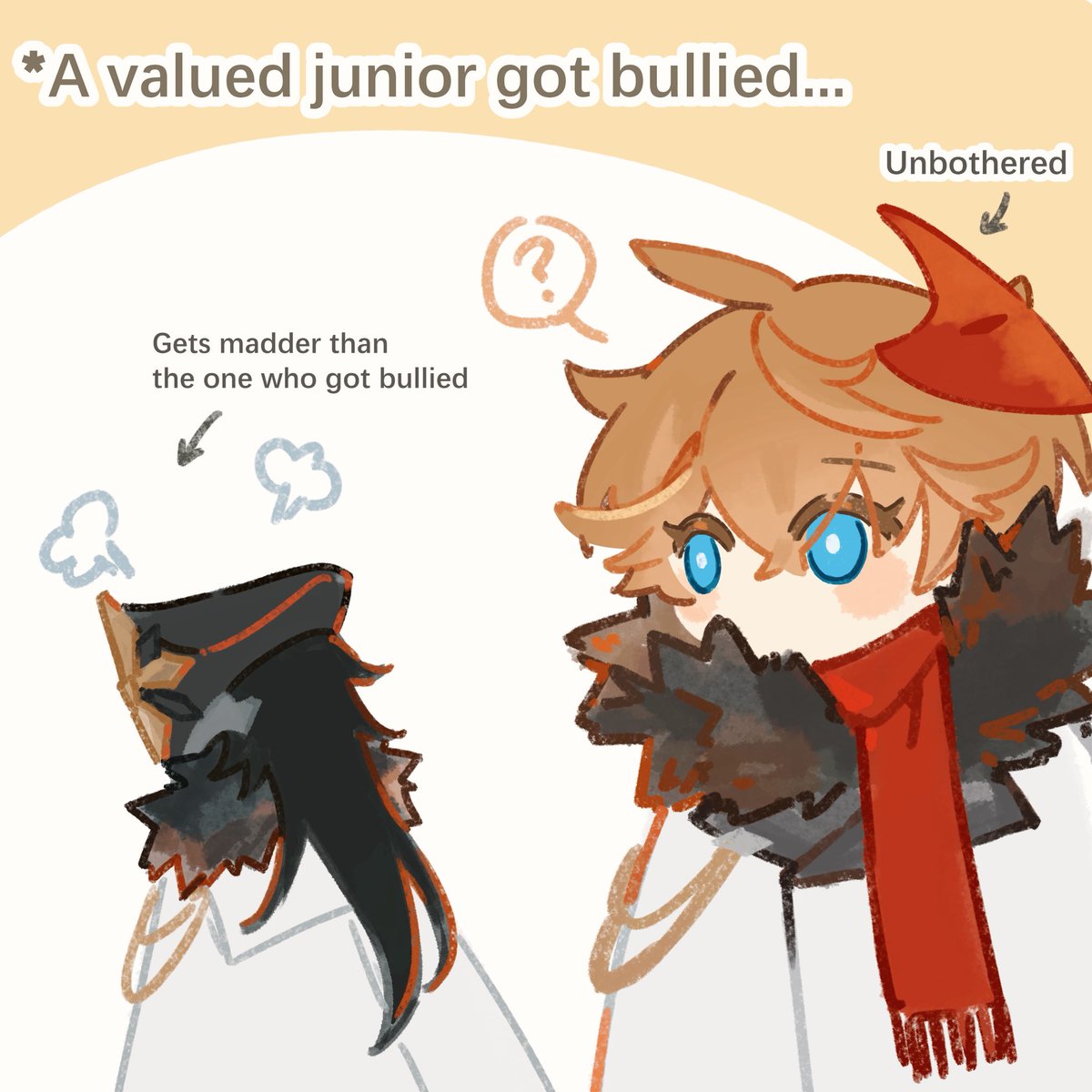 erdff720's tweet photo. タルタリヤ/childe

When your most prized junior gets bullied, but you're even more outraged about it than the victim themselves... 😤 https://t.co/yS2WosWz7c
