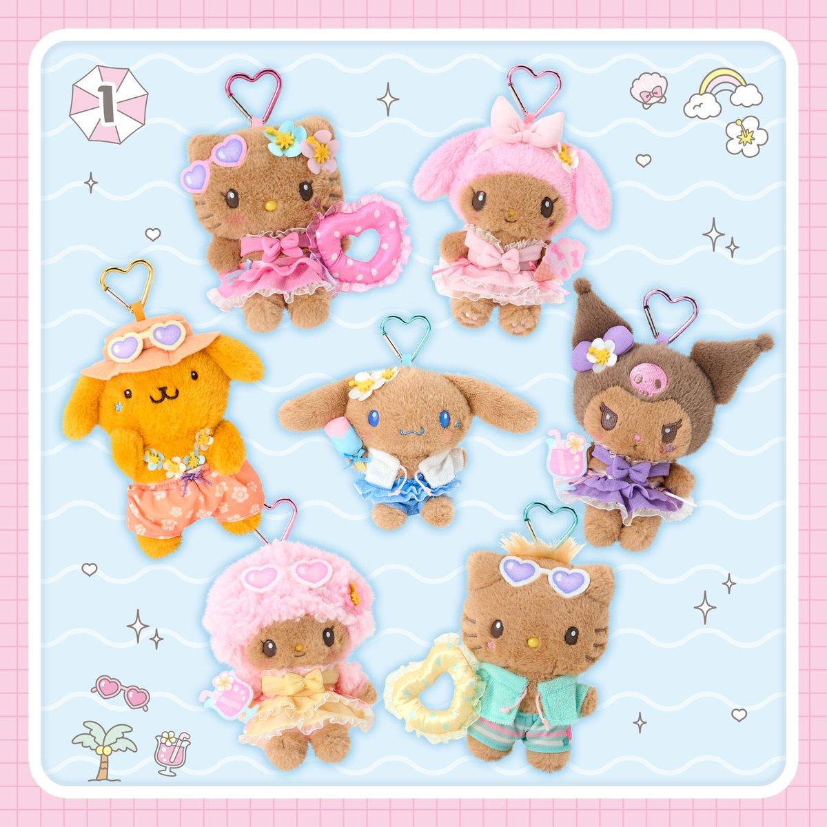 kano5_31's tweet photo. サンリオ新商品の『きらめきサマープールデザインシリーズ』に日焼けピアノが🛟✨

かわいすぎる！！
ランダムのストラップも絶対自引きする🔥 https://t.co/U5ldd62xl3