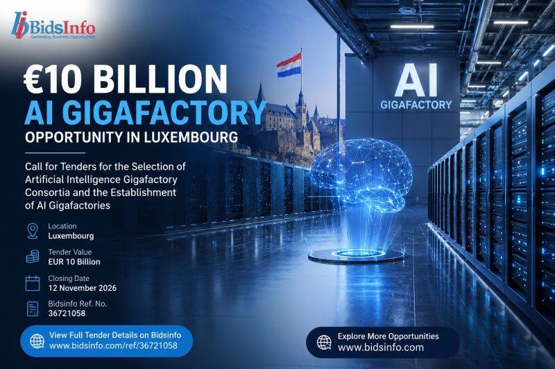 bidsinfo's tweet photo. €10 BILLION AI OPPORTUNITY 🇱🇺🤖

Luxembourg is seeking AI Gigafactory consortia to establish next-gen AI infrastructure.

💰 Value: €10B
📅 Deadline: 12 Nov 2026
🔎 Ref: 36721058

https://t.co/p5LN4Est10

#bidsinfo https://t.co/htXOTQ34bO