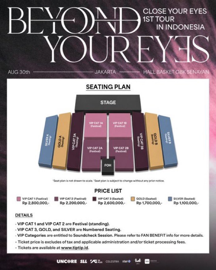 Douglaski13's tweet photo. 🔥💮🔥💮2026 CLOSE YOUR EYES 1ST TOUR [BEYOND YOUR EYES]  INDONESIA🇮🇩
✨Surabaya &amp; Jakarta
 🗓️28 &amp; 30th Aug 2026

Available:
🎫VIP CAT 1A

📩Side by side
📩Foreigners can buy also

💌DM
#CloseYourEyes #CloseYourEyes1stTour #CloseYourEyesInIndonesia #ConcertIndonesia #CYEinJakarta https://t.co/ysTYGXMe2B