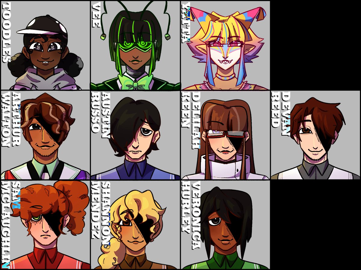 Simpadoodlesz's tweet photo. I just realized I never posted my human designs here... Oh well... Might add Waxwell later tho

#dandysworld #dandysworldashumans https://t.co/6luUjVfBd6
