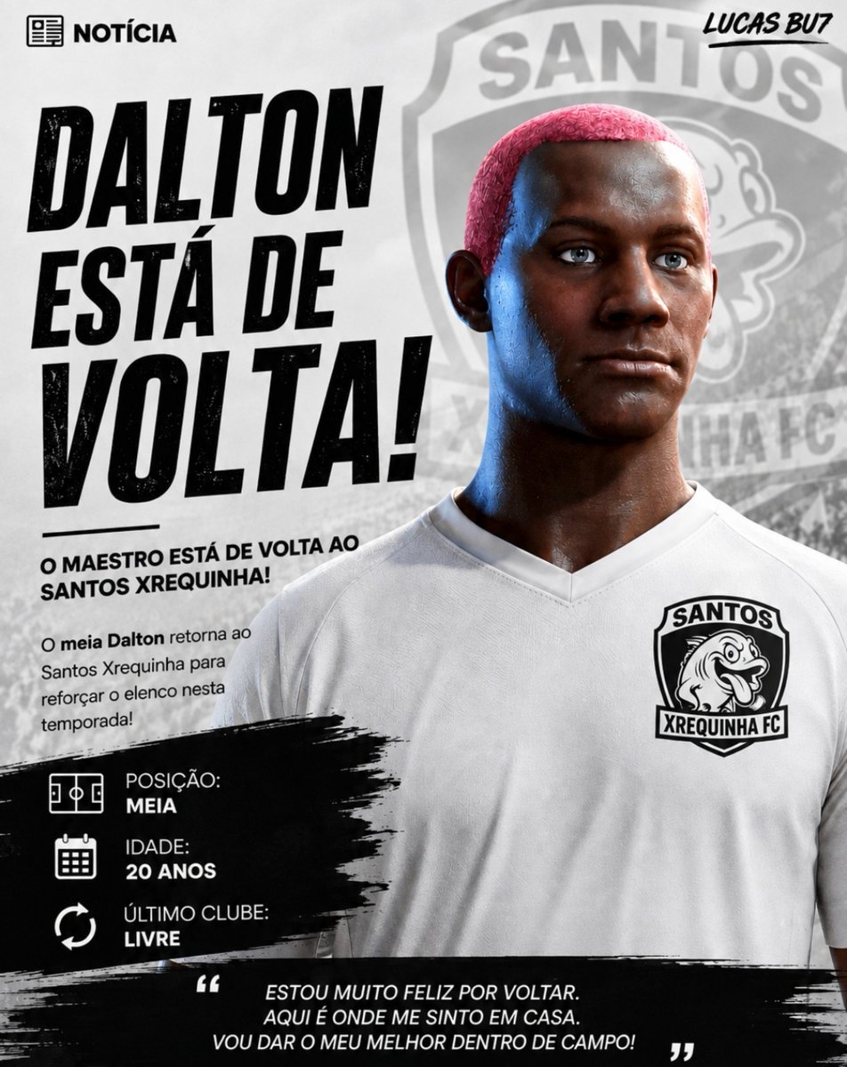 Lucas_bu7's tweet photo. ELE VOLTOU!!!

Dalton oficialmente está de volta ao @SantosXREPro.

Que jogue muito bem e represente essa camisa pesadíssima!!

XREQUINHA NELES!

@nabeiro10 https://t.co/ai3oPjODWR