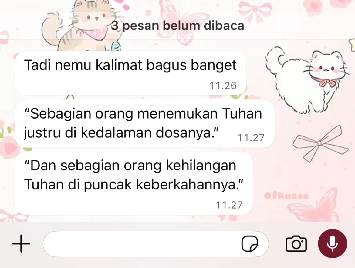 Ofkazee's tweet photo. beneran deep banget kalimatnya 🥲 https://t.co/bzKEKaodRy