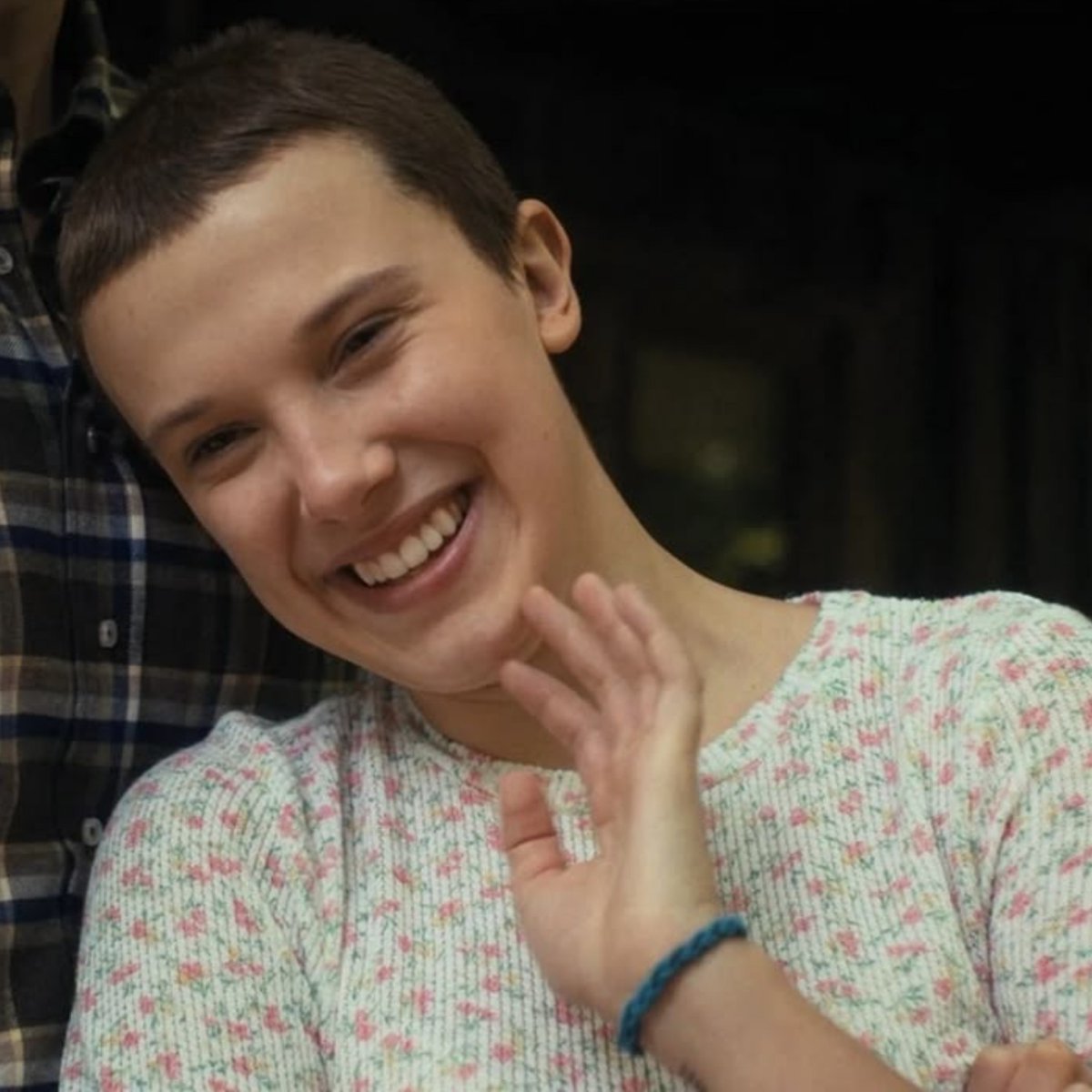cinewheeler's tweet photo. Mike smiling at el cuz he's happy that she's happy to see everyone again. And now I will cry 😭 https://t.co/QB5rqehxjW