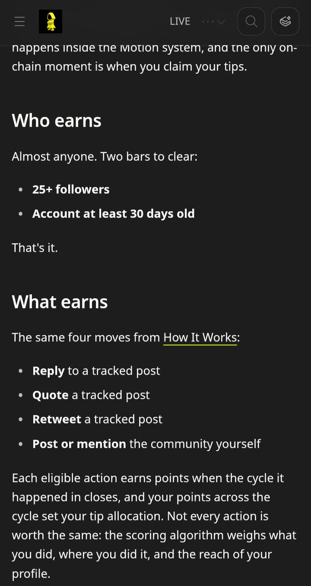 ArdiYgz's tweet photo. cara mendapatkan balance untuk memberikan tips ke orang atau komunitas yang berkontribusi di @motiontip 

kalian wajib dan harus membaca docs yang telah dibuat tim agar selalu relevan dalam berkontribusI

persyaratan akun adalah utama setelah itu farm point, we are $MOTION $PONS https://t.co/Vulo82LXFn