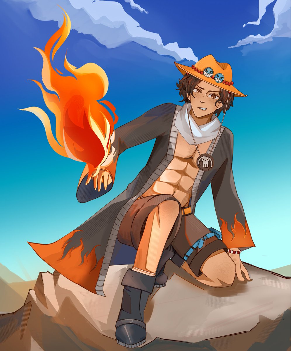 paperedstar's tweet photo. Fire Fist Ace🔥 
#OnePiece https://t.co/cp7tg7U4ae