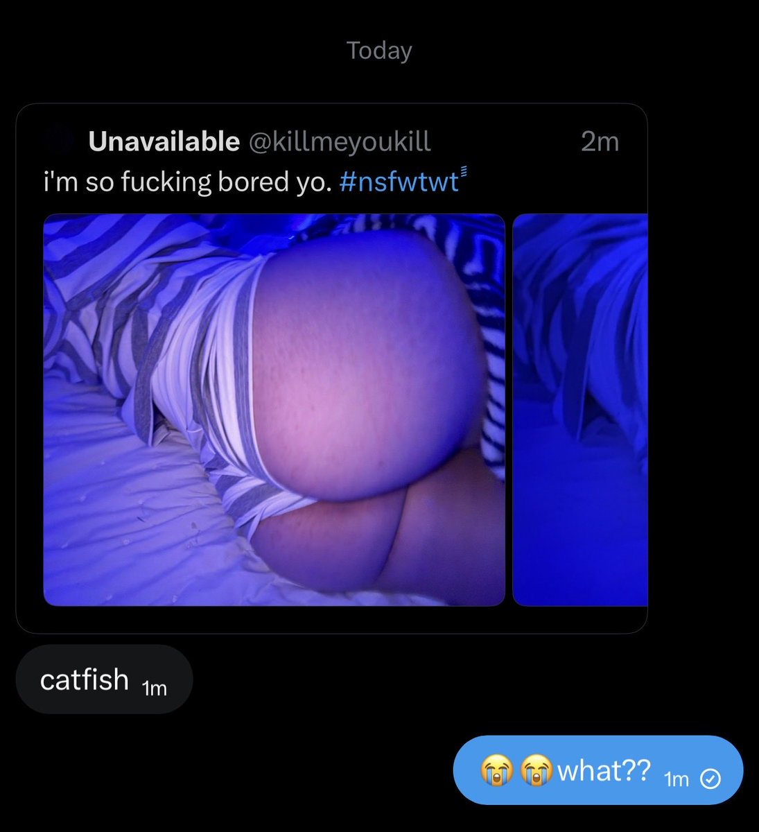 killmeyoukill's tweet photo. jealous of my amazing ass tuh 🙄 https://t.co/qYMaxVgv1n