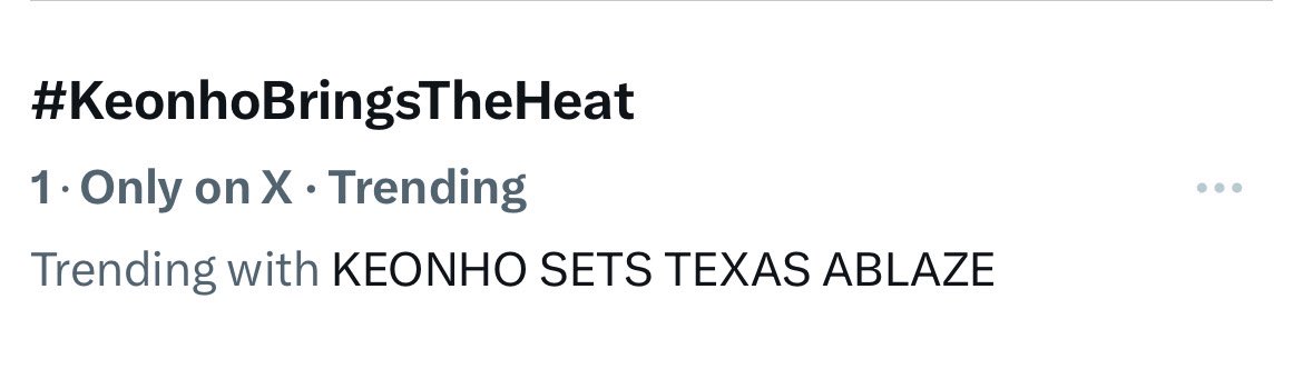 hipKEONpo's tweet photo. The hashtag has taken over the #1 spot from the tagline in Vietnam Trends!

KEONHO SETS TEXAS ABLAZE

#KeonhoBringsTheHeat
#PYPD_IN_IRVING
#KEONHO #건호 https://t.co/yjCFAHaVpO