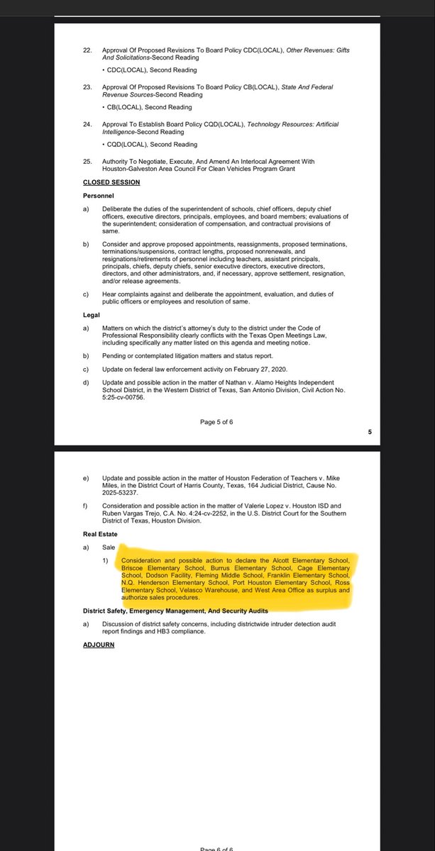 Vecindario65_82's tweet photo. This Thursday, state appointed governance HISD Board to consider selling 2️⃣campus’s in our neighborhood, BRISCOE &amp; FRANKLIN Elem.
Sign up to speak if you would like to voice your opinion/concern.
🗓️Thursday, 0813/26, 5P
📍4400 West 18th St., 77092
https://t.co/XsZasL1ext https://t.co/uf6N8D0CWs