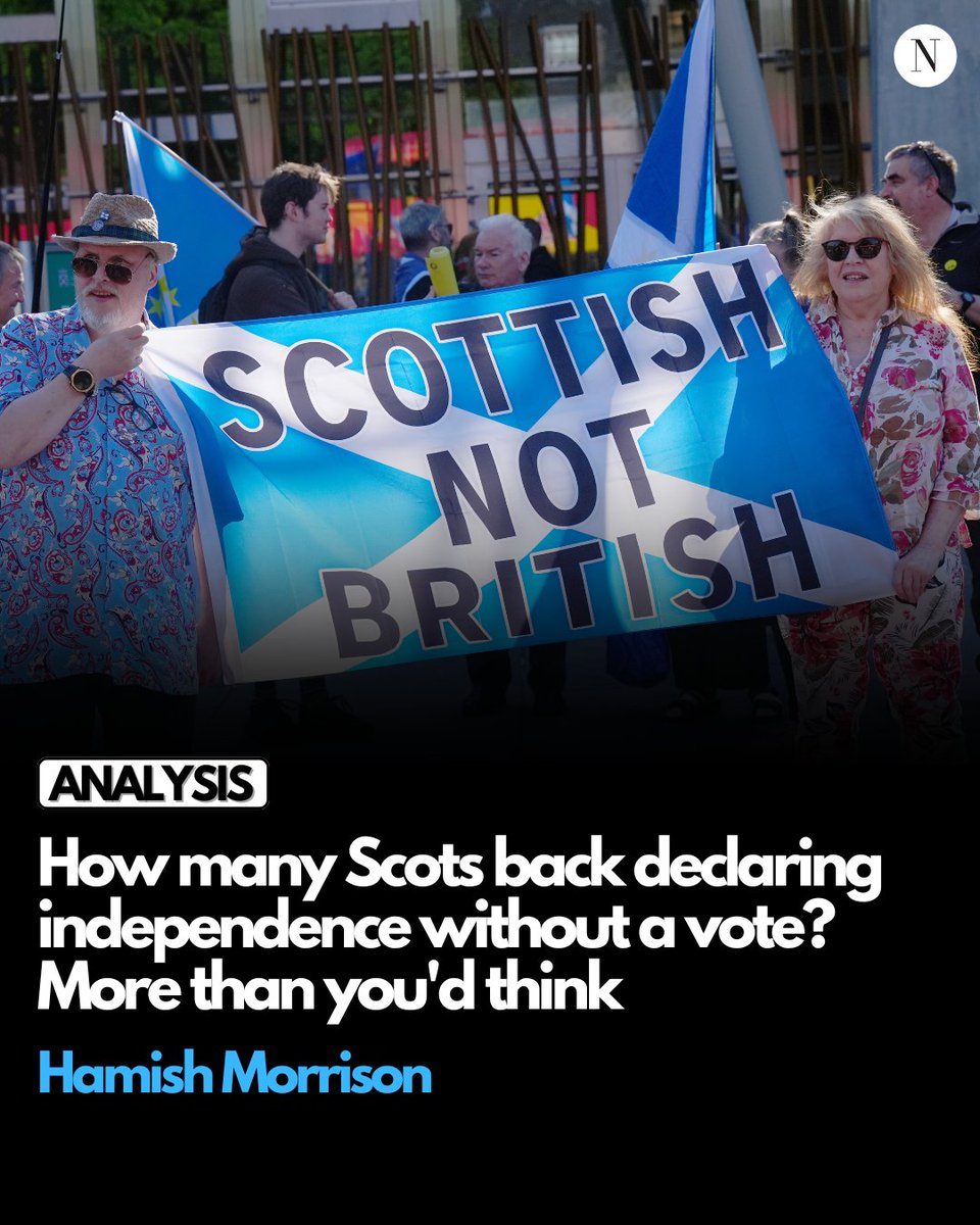 ScotNational's tweet photo. Support for a unilateral declaration of independence, a demand that many leaders of the independence movement would like to paint as fringe, suddenly appears far more mainstream, write @HMorrison97 ✍️ https://t.co/cQBNeGCEYh