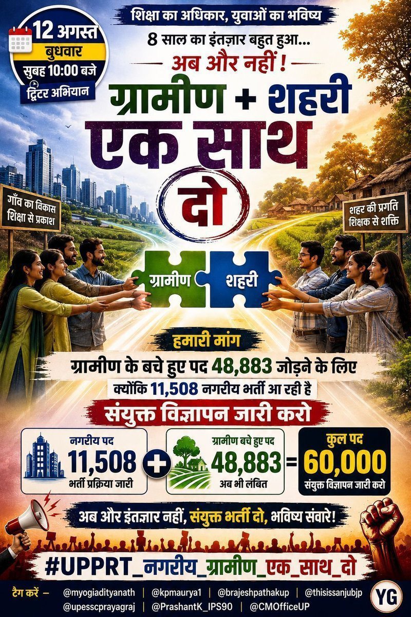 Alltetquestion's tweet photo. हक़ के लिए इन युवाओं को, कब तक यूँ ही लड़ना होगा?@myogiadityanath
@CMOfficeUP @thisissanjubjp
@DrMohanBhagwat @narendramodi @ChiefSecyUP @upesscprayagraj 

#UPPRT_नगरीय_ग्रामीण_एक_साथ_दो https://t.co/t8zsuyHQbe