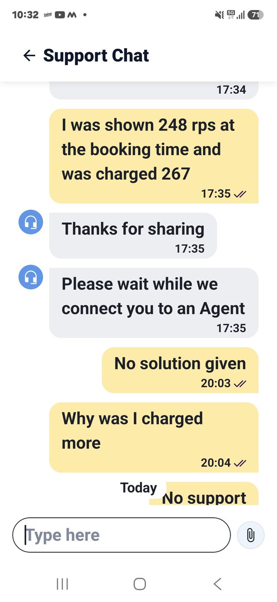 ParibhashaV's tweet photo. Welcome to No Support Rapido services...A Dead Customer Care and Not responsible for anything Application. 
@rapidoapp_ https://t.co/FqhfR8uiKV
