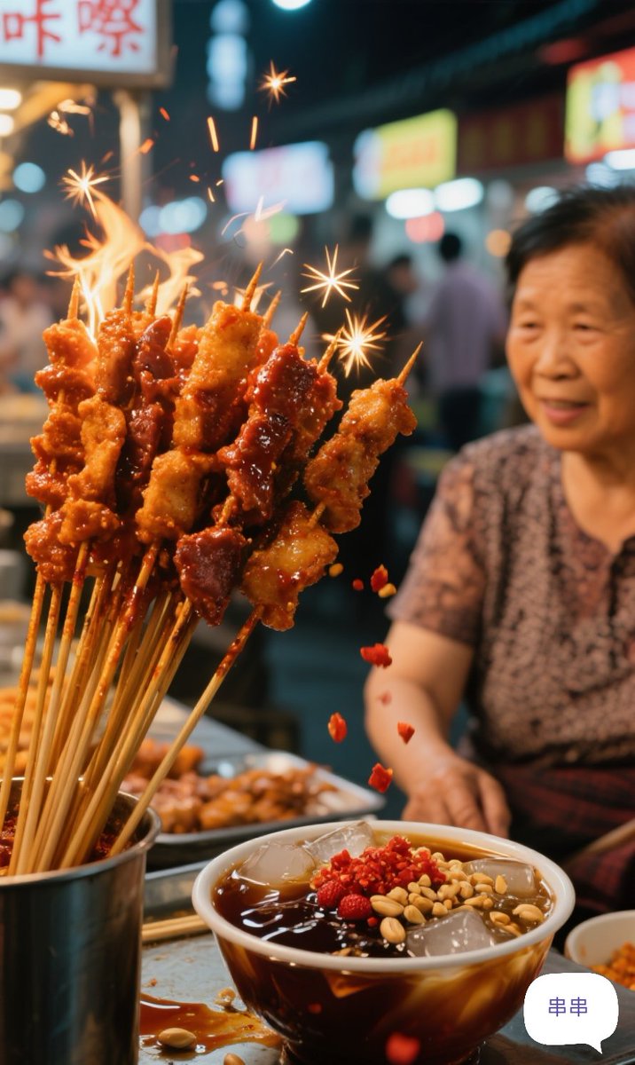 Coltron11's tweet photo. Craving late-night street food This crispy fried skewer with sweet u0026 spicy sauce hits different! https://t.co/wCZQdyFiRm