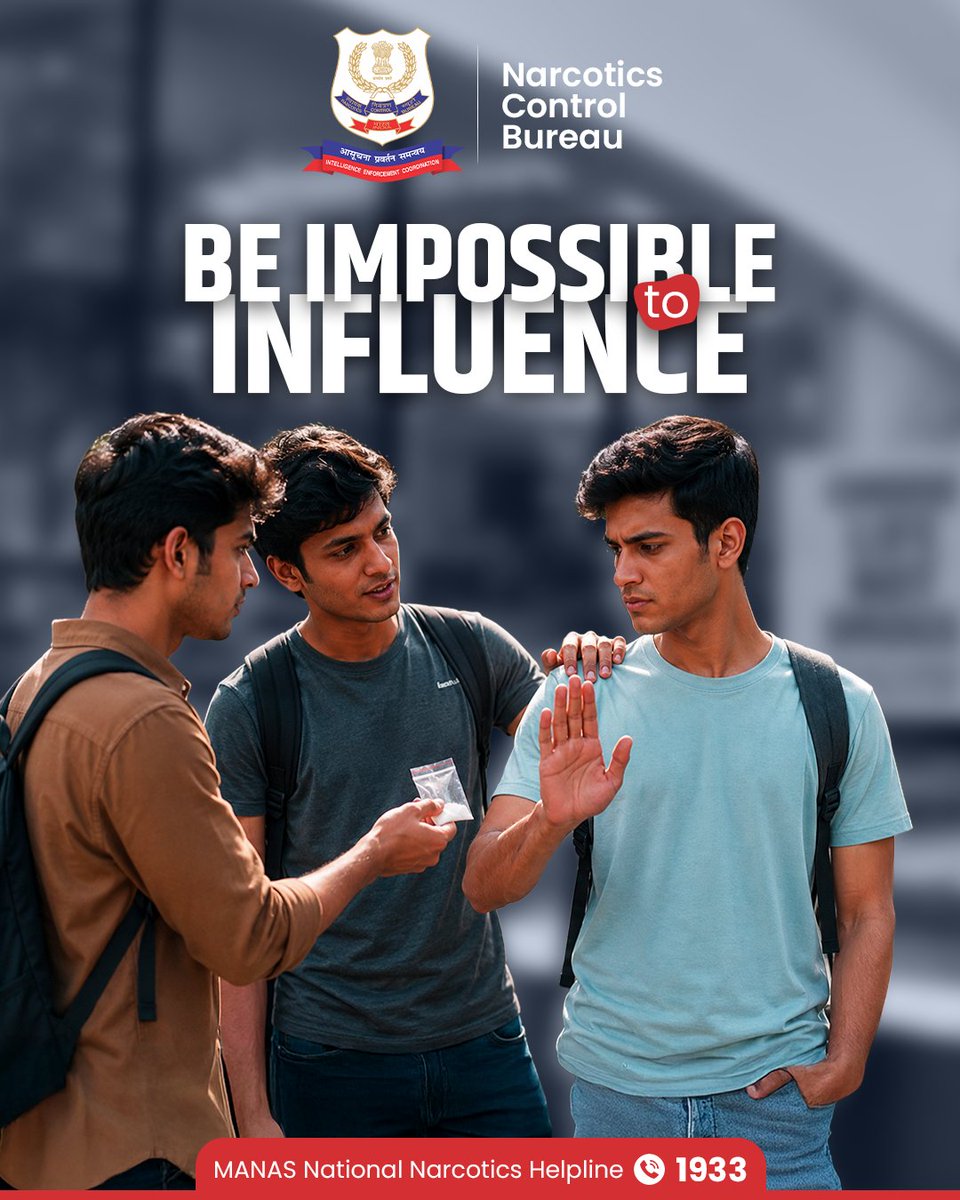 ncbmanas's tweet photo. Confidence is choosing your own path, even when the crowd chooses differently.
#NCB #NarcoticsControlBureau #SayNoToDrugs #DrugFreeIndia #DrugAwareness https://t.co/b6MCMCUdbd