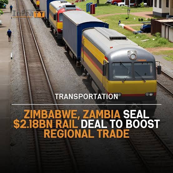 ZimGvt_NDS1's tweet photo. 🇿🇲🇿🇼The two countries signed an agreement for the US$2B Lion’s Den–Kafue Railway Corridor, aimed at cutting logistics costs, improving freight movement, boosting regional trade &amp; supporting industrialisation.

A major step towards stronger SADC connectivity &amp; economic integration https://t.co/DZo9hmoCH3