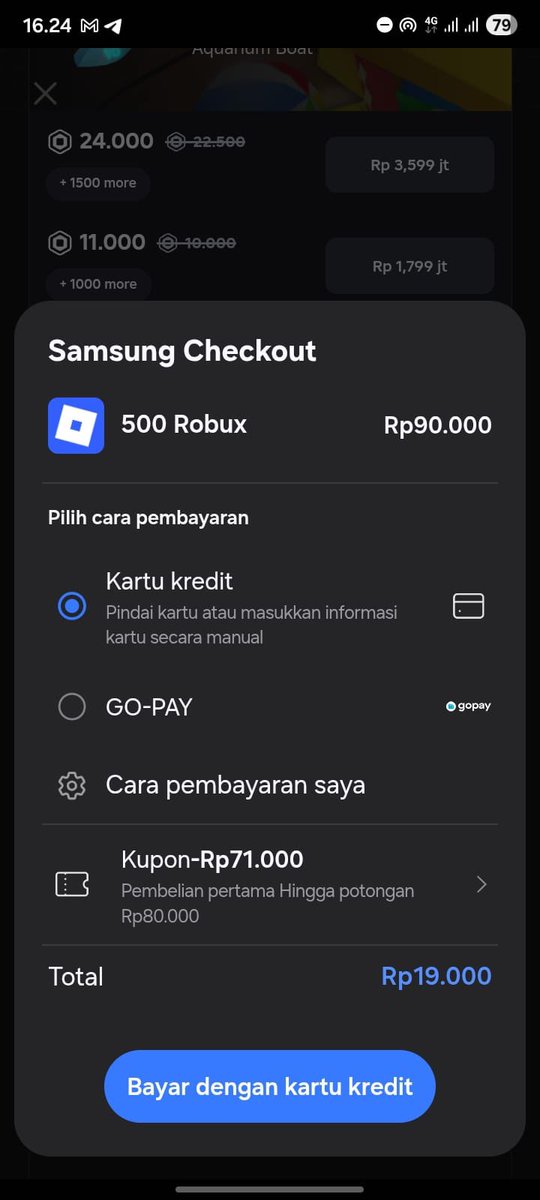 stariiezy's tweet photo. WTS VOUCHER ROBUX PROMO SAMSUNG 80k

500r 50k
1000r 125k https://t.co/YX2smUakU8