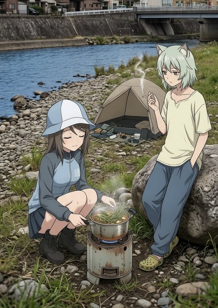HoshimoriWild's tweet photo. 「おめー雰囲気変わったニャ？」
「誰かに似ているのかな」
#アニトクゲマン　#ヤニねこ
#ペンペンねこ　#ヤニ子
#ガルパン https://t.co/ZkCjDSRS9l