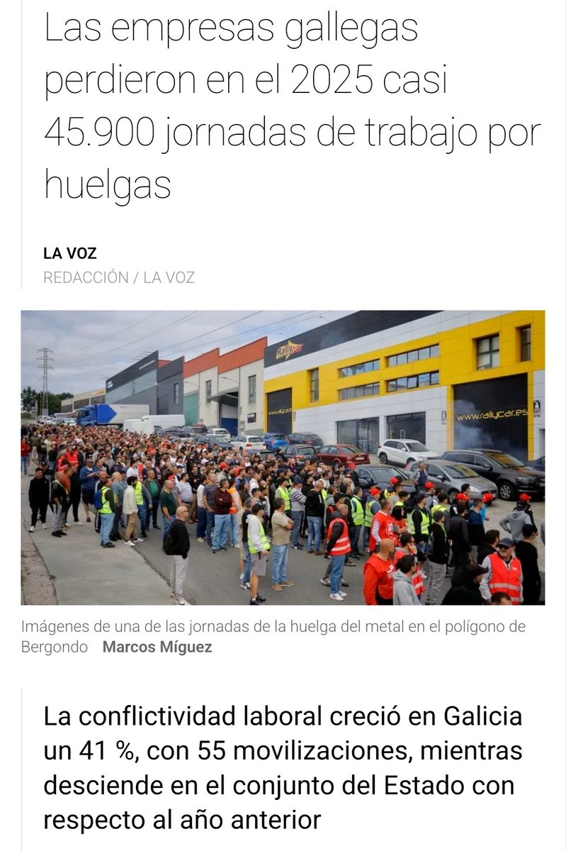 _Laboro's tweet photo. Los trabajadores en Galicia perdieron 45.900 días de salario y cotización por huelgas necesarias. P.ej. por las 128.000 horas extras ilegales semanales. En otras regiones no pasa porque CCOO y UGT cobran por no convocar huelgas y reventar las de otros. https://t.co/MDiIqQmWPd
