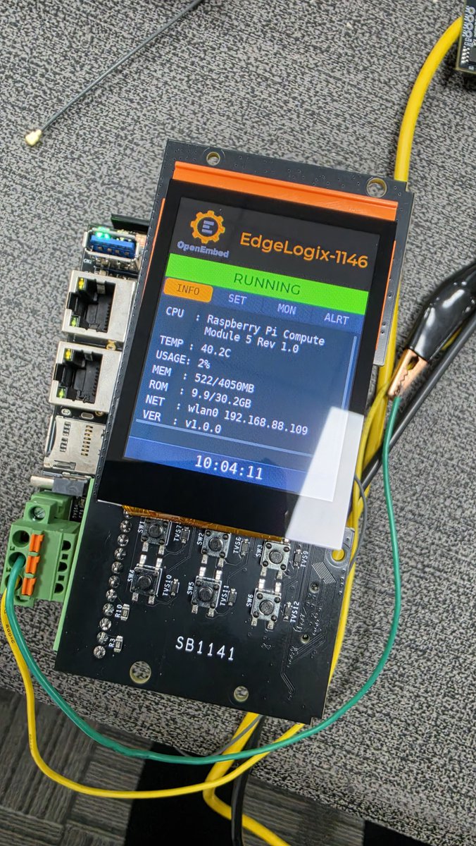 Open_Embed's tweet photo. We are working on the UI of the EdgeLogix 1146,a #raspberrypi CM5 based PLC controller. 
#Industry40   #IndustrialIOT #INDUSTRY #AUTOMATION #PLC #EdgeComputing https://t.co/yIV5FNYkSW