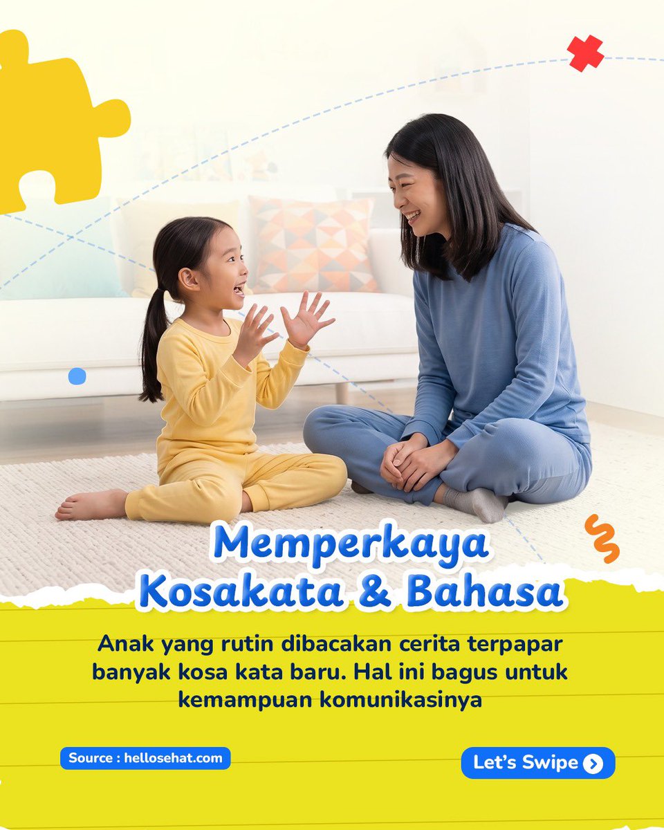 termorex_ofc's tweet photo. Ternyata bukan cuma cerita pengantar tidur, membacakan dongeng punya banyak manfaat baik lho, Bun!
Kalau dongeng favoritnya si kecil apa nih Bun? Sharing di komentar yuk!
#PartnerBundaCerdas #KembalikanKeceriaanSiKecil #TipsAnak #DongengAnak #Bonding https://t.co/AE5rOmhusZ