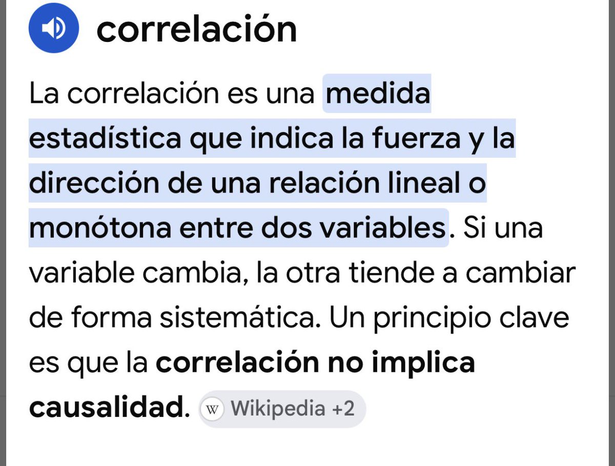 Sentidocomun846's tweet photo. @Fifo95 @Miramini_666 @Valentyna0000 Igual deberías buscar en el diccionario la palabra “correlación”Igual es simple ignorancia pero sí, digiste que sí una persona odia a los animales es mala, por tanto si los ama es buena, ya que la correlación es birideccional. https://t.co/DPmPs8pBIz
