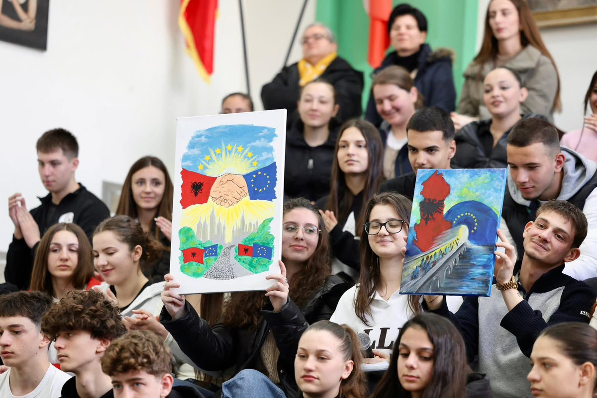 HoxhaFer's tweet photo. International #YouthDay is an important reminder of the vital role that young people play in shaping both our present and our future. Their talent, creativity, energy and determination are indispensable to our shared effort to build a stronger, more prosperous and ever more #European Albania. Young people are not merely beneficiaries of progress; they are active contributors and co-creators of a more democratic, dynamic and forward-looking society. 

Since the first days of my mandate as #Minister for Europe and Foreign Affairs, I have had the privilege of meeting high school and university students in cities across Albania. These encounters have provided valuable opportunities for open, candid and meaningful #dialogue about their aspirations, ambitions and concerns. Above all, they have revealed a generation eager to contribute, determined to make its voice heard, and ready to play an active role in shaping Albania’s European future.

Through our initiative, “EU and You – #Europe Starts at Home,” we have exchanged ideas, perspectives and experiences, while listening carefully to the views and proposals of young people as Albania advances towards its strategic objective of European Union membership. This enriching journey will continue after the summer break, reaching new cities and creating additional opportunities for genuine engagement with young people throughout the country.

Today is also an opportunity to recognise the contribution of a new generation of diplomats and young professionals who bring fresh perspectives, innovation, energy and exceptional potential to the Albanian #Foreign Service. Confident in the capacity of young professionals to make a meaningful contribution to public service, this year we launched a new merit-based recruitment process aimed at attracting the best talent. We will continue to invest in competence, professionalism and excellence, opening doors to young people who can become valuable partners in advancing our national interests and fulfilling our responsibilities and commitments on Albania’s path towards EU membership.

As Albania moves closer than ever to the European Union, the role of young people becomes even more important. The accession process is not only about institutions, legislation or negotiations. It is equally about preparing a new generation to lead, innovate and uphold the values upon which our European future will be built.

Europe is not simply the destination we aspire to reach. First and foremost, it is the standard we must build at home, every day, through our institutions, our society and our people. Young Albanians have an essential role in making that vision a reality.

Their voice matters. 

Their talent matters. 

Their determination matters. 

Their future is #Albania’s future. 

Their future is Europe’s future. 🇦🇱🇪🇺

#Albania2030