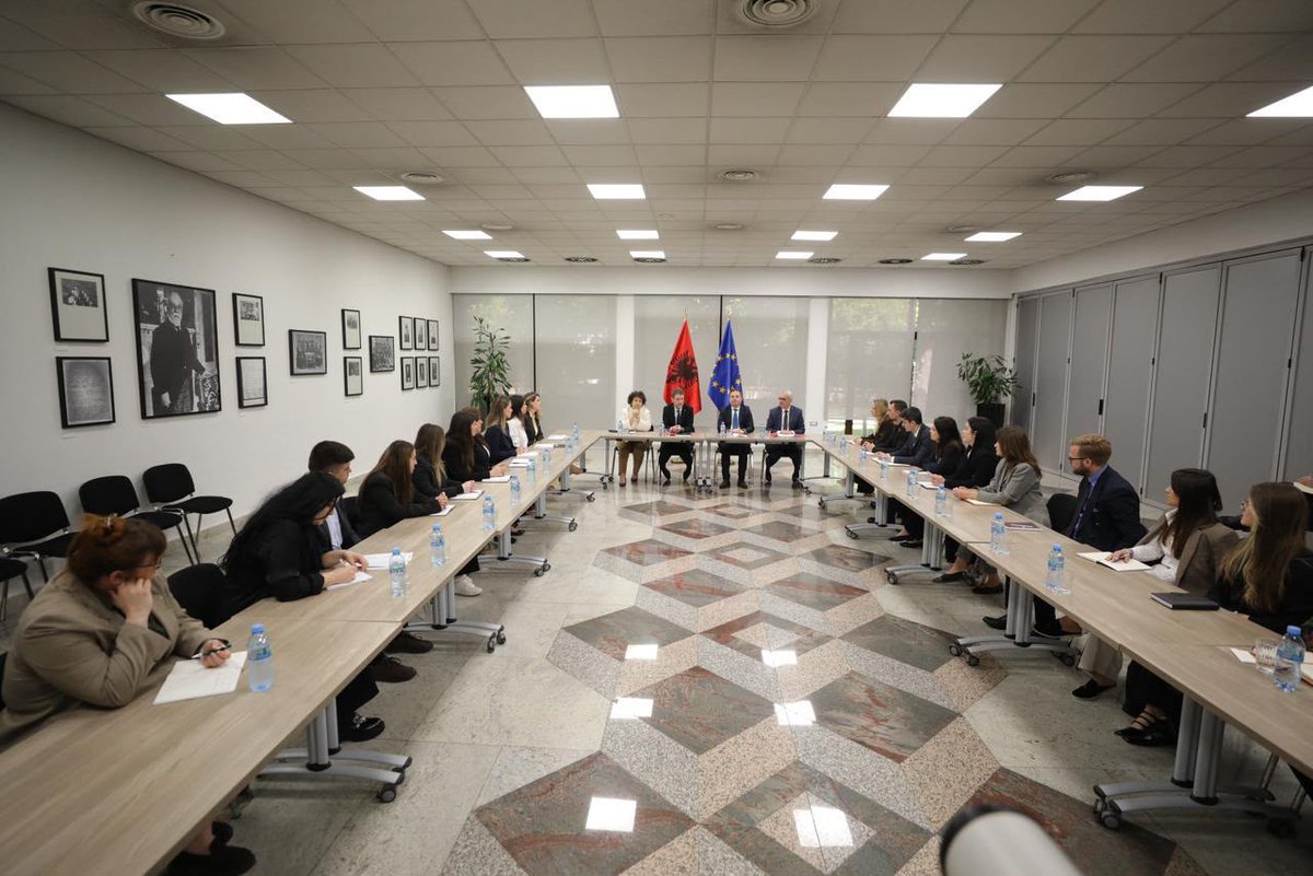 HoxhaFer's tweet photo. International #YouthDay is an important reminder of the vital role that young people play in shaping both our present and our future. Their talent, creativity, energy and determination are indispensable to our shared effort to build a stronger, more prosperous and ever more #European Albania. Young people are not merely beneficiaries of progress; they are active contributors and co-creators of a more democratic, dynamic and forward-looking society. 

Since the first days of my mandate as #Minister for Europe and Foreign Affairs, I have had the privilege of meeting high school and university students in cities across Albania. These encounters have provided valuable opportunities for open, candid and meaningful #dialogue about their aspirations, ambitions and concerns. Above all, they have revealed a generation eager to contribute, determined to make its voice heard, and ready to play an active role in shaping Albania’s European future.

Through our initiative, “EU and You – #Europe Starts at Home,” we have exchanged ideas, perspectives and experiences, while listening carefully to the views and proposals of young people as Albania advances towards its strategic objective of European Union membership. This enriching journey will continue after the summer break, reaching new cities and creating additional opportunities for genuine engagement with young people throughout the country.

Today is also an opportunity to recognise the contribution of a new generation of diplomats and young professionals who bring fresh perspectives, innovation, energy and exceptional potential to the Albanian #Foreign Service. Confident in the capacity of young professionals to make a meaningful contribution to public service, this year we launched a new merit-based recruitment process aimed at attracting the best talent. We will continue to invest in competence, professionalism and excellence, opening doors to young people who can become valuable partners in advancing our national interests and fulfilling our responsibilities and commitments on Albania’s path towards EU membership.

As Albania moves closer than ever to the European Union, the role of young people becomes even more important. The accession process is not only about institutions, legislation or negotiations. It is equally about preparing a new generation to lead, innovate and uphold the values upon which our European future will be built.

Europe is not simply the destination we aspire to reach. First and foremost, it is the standard we must build at home, every day, through our institutions, our society and our people. Young Albanians have an essential role in making that vision a reality.

Their voice matters. 

Their talent matters. 

Their determination matters. 

Their future is #Albania’s future. 

Their future is Europe’s future. 🇦🇱🇪🇺

#Albania2030