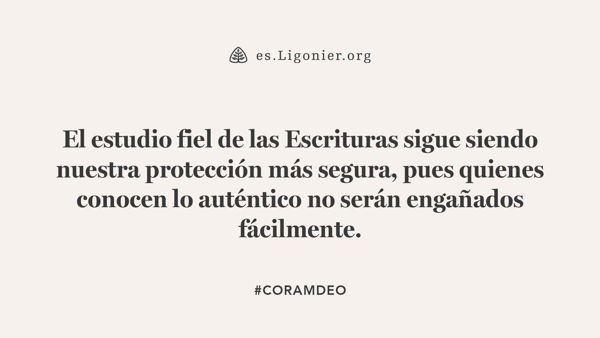 LigonierESP's tweet photo. #CoramDeo: El error disfrazado de lenguaje cristiano siempre ha sido más peligroso que la hostilidad abierta del mundo. No seamos ingenuos respecto a la presencia de lobos dentro de la iglesia visible ni nos dejemos paralizar por su éxito. El estudio fiel de las Escrituras sigue siendo nuestra protección más segura, pues quienes conocen lo auténtico no serán engañados fácilmente.

Lectura para hoy: 2 Pedro 2:1