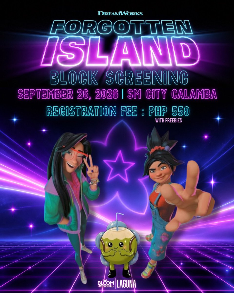 TEAMBLOOM_LGNA's tweet photo. The FORGOTTEN ISLAND Block Screening is officially open for registration!

🔗 Register here: https://t.co/AQKEgTg8Je

Or scan the QR code to reserve your seat! 🎟️

See you on September 26, Coconutz and Blooms! 🥥🌸

#BINI
#BINIxForgottenIsland https://t.co/FSvz6N5ngp