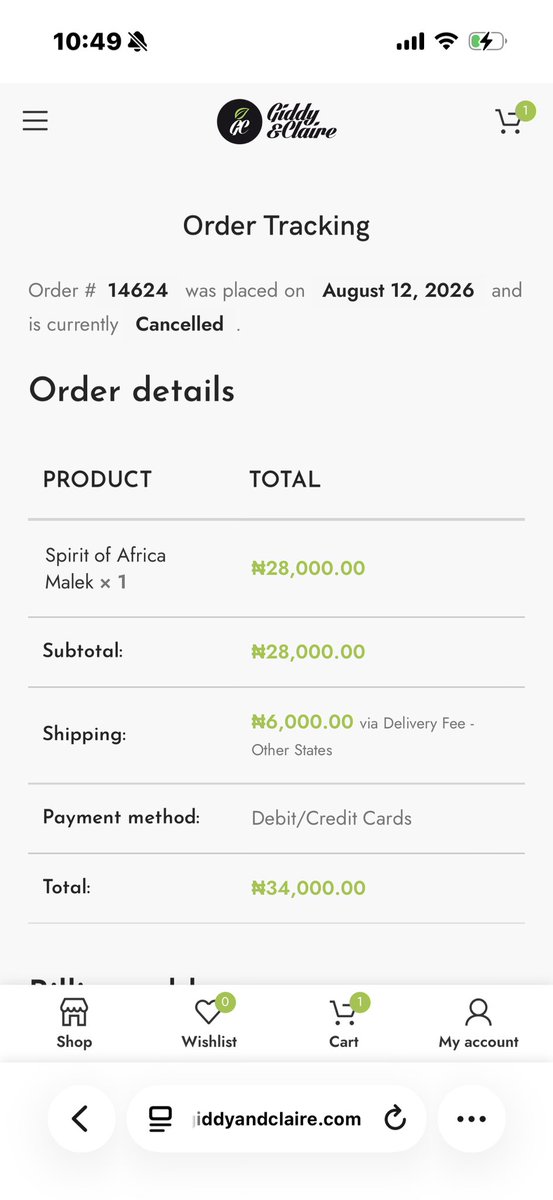 MeneBrian1's tweet photo. @the_beardedsina Hello sir, ordered the perfume from the site but when I checked the tracking it was canceled. And I’ve already gotten an email that my order was confirmed. https://t.co/WS9Nlv3U2h